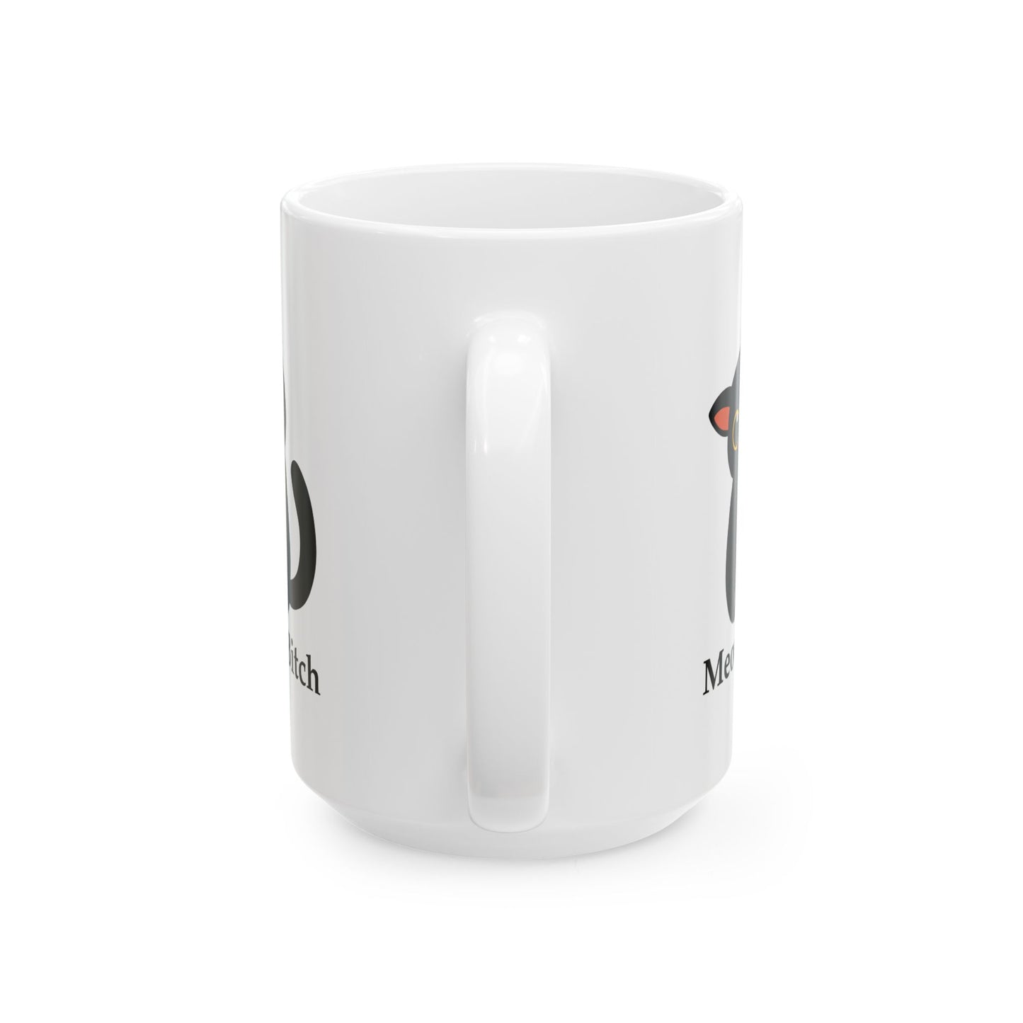 Mug - Black Kawaii Cat Meow Bitch Design