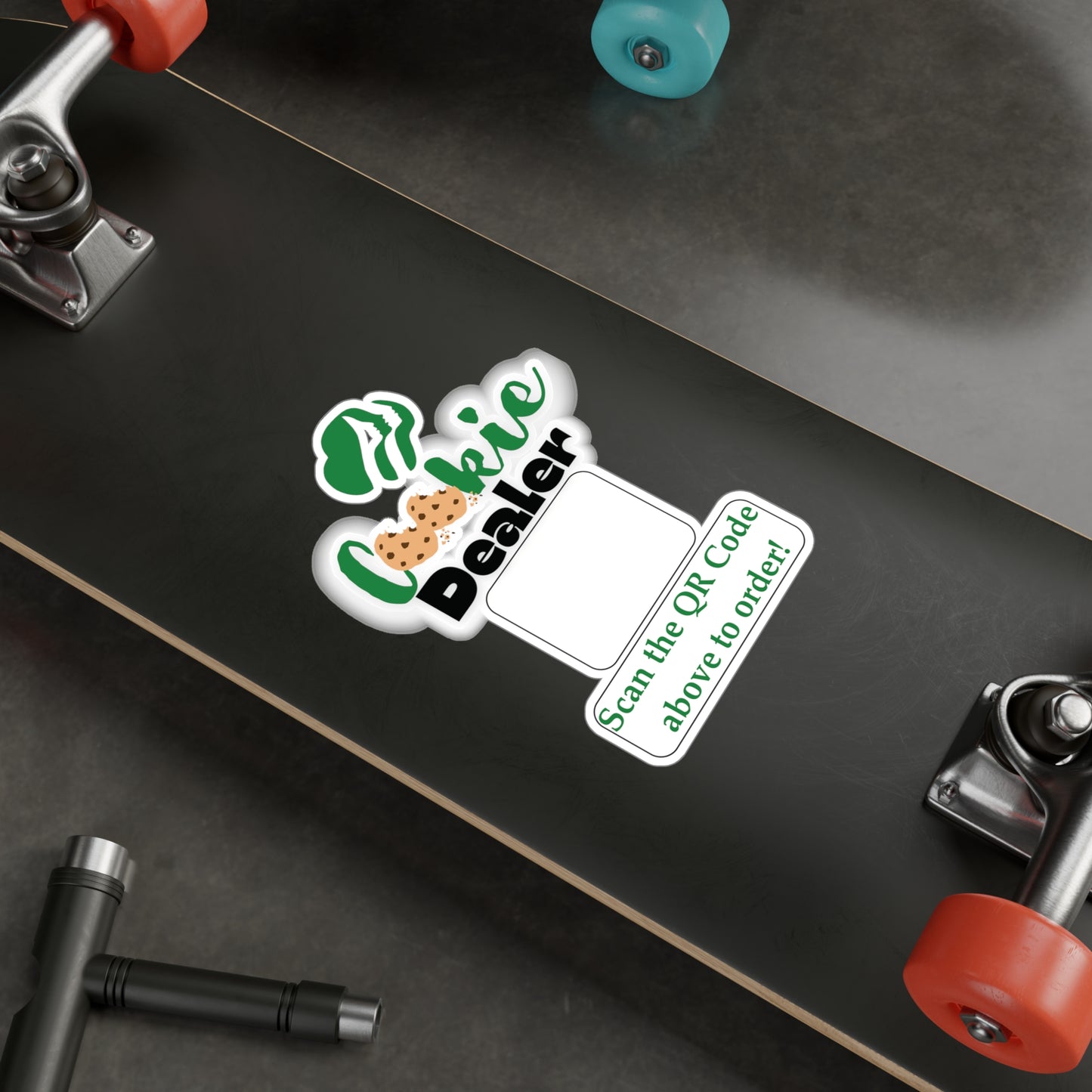 Scouting Troop Cookie Sales Transparent Car Decal, QR Code Sticker, Vinyl Decal, Car Sticker, Bumper Sticker, Laptop Decal, Outdoor Decal - Designs by Mysh