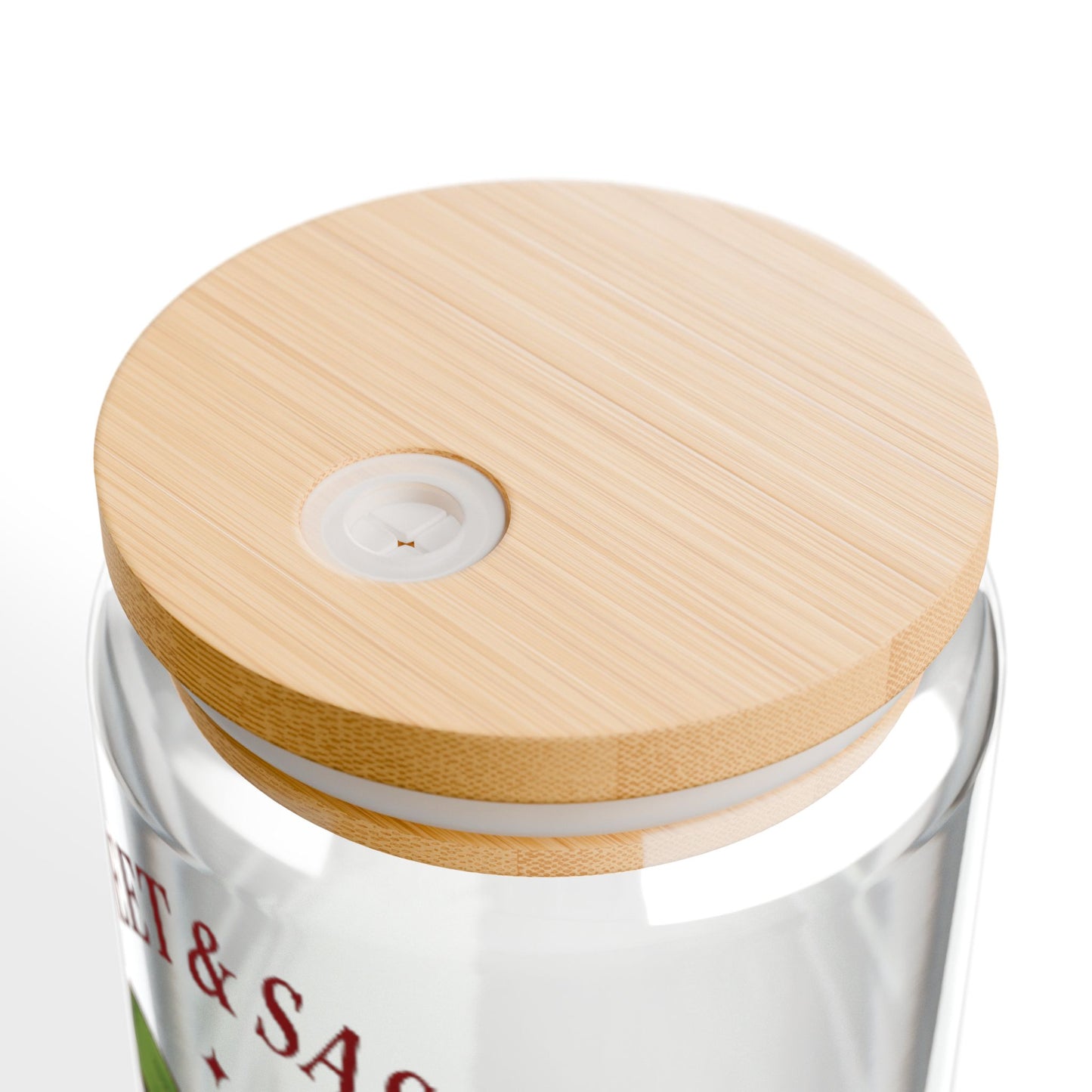 Sweet & Sassy Sipper Glass, 16oz - Perfect Glass for Smoothies, Refreshing Drinks, Summer Parties, Gifts, Cherry Design