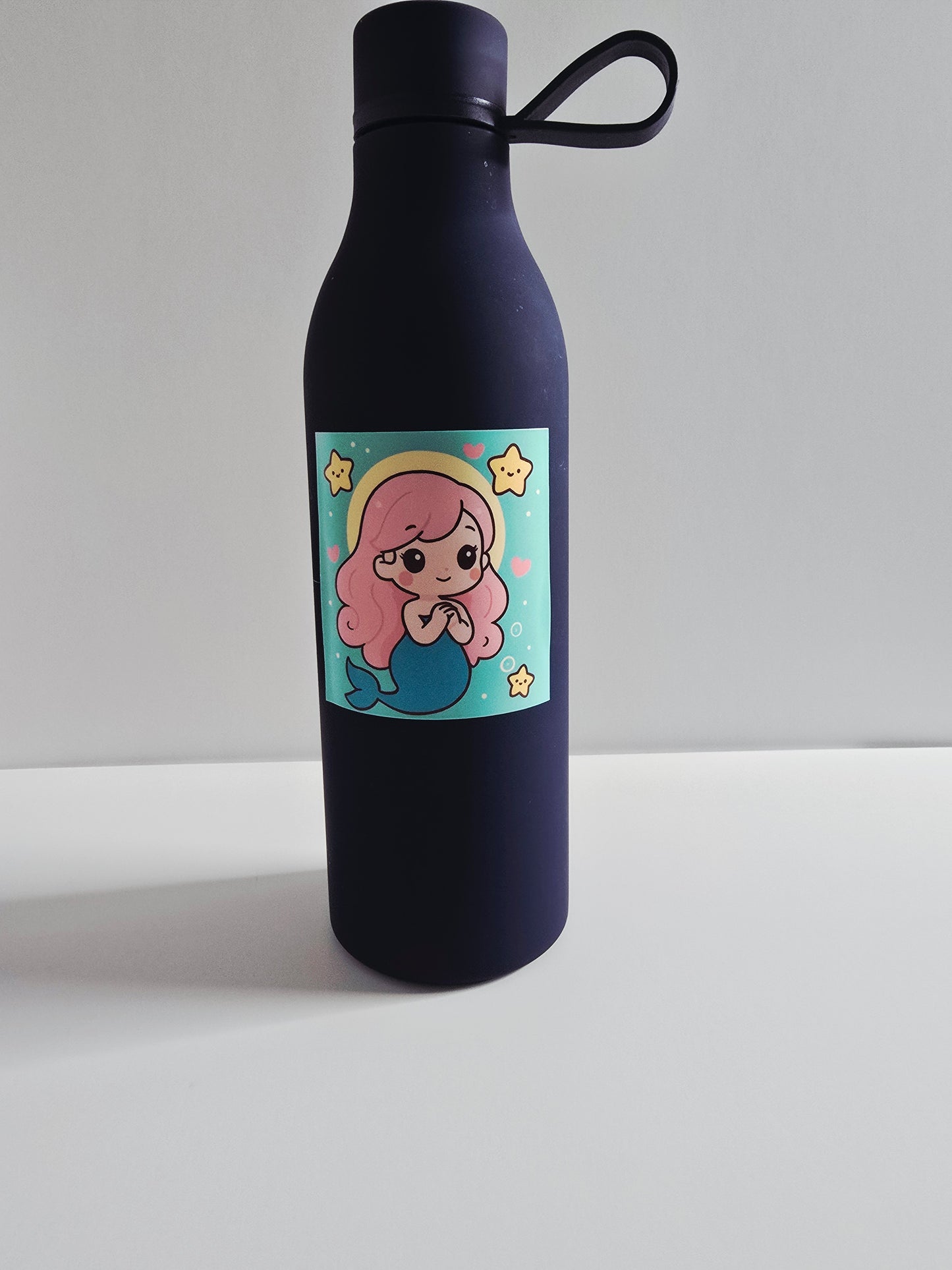 Kawaii Pink Mermaid Sticker – 3" Die-Cut Vinyl Sticker – Cute Cartoon Ocean Art for Water Bottles, Laptops, Journals, and Gifts