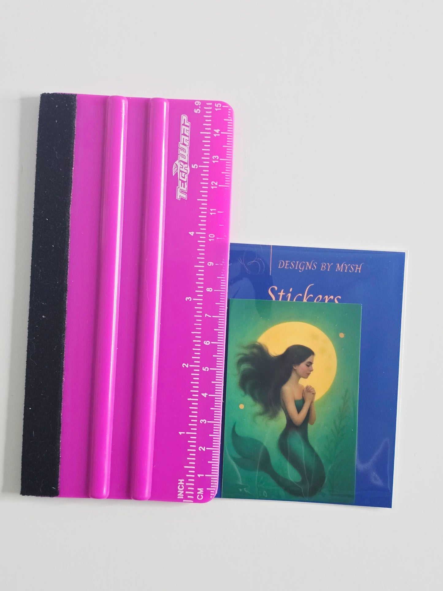 Enchanted Moonlight Mermaid Sticker – 3" Die-Cut Water-Resistant Vinyl Sticker – Magical Fantasy Art – Laminated Aesthetic Sticker for Journals & Gifts