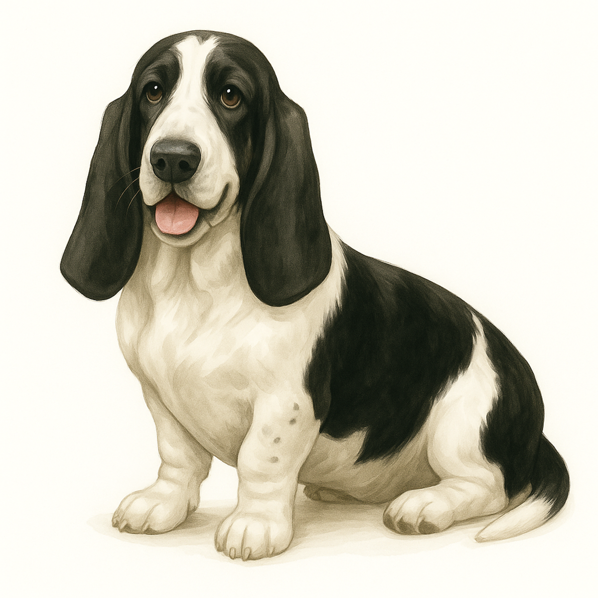 Basset Hound Dog Stickers – Watercolor Vinyl Sticker, 3” Durable Pet Decal for Laptop, Water Bottle, Journal