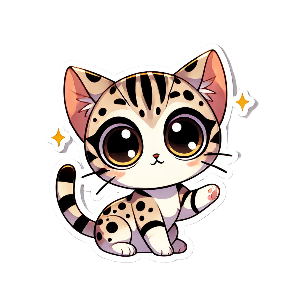 Bengal Cat Magnet – 3" Cute Die-Cut Fridge Magnet – Spotted Bengal Art Gift – Cat Lover Decor