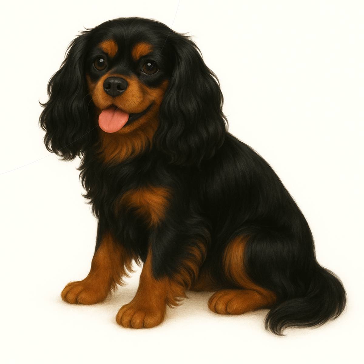 Cavalier King Charles Spaniel Dog Stickers – Watercolor Vinyl Sticker, 3” Durable Pet Decal for Laptop, Water Bottle, Journal