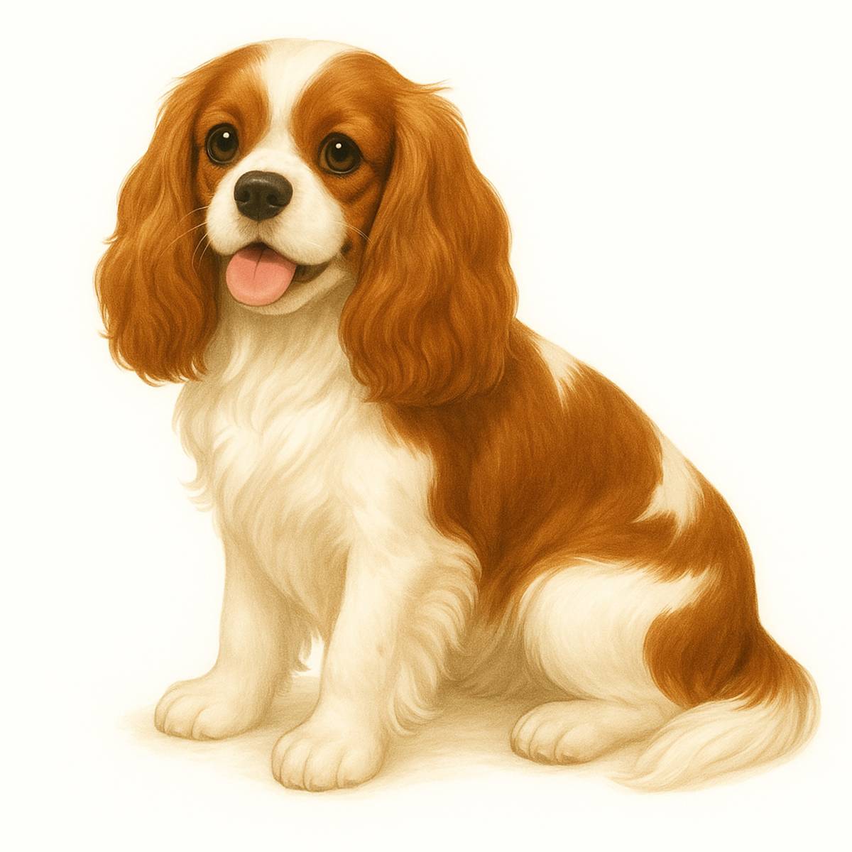 Cavalier King Charles Spaniel Dog Stickers – Watercolor Vinyl Sticker, 3” Durable Pet Decal for Laptop, Water Bottle, Journal