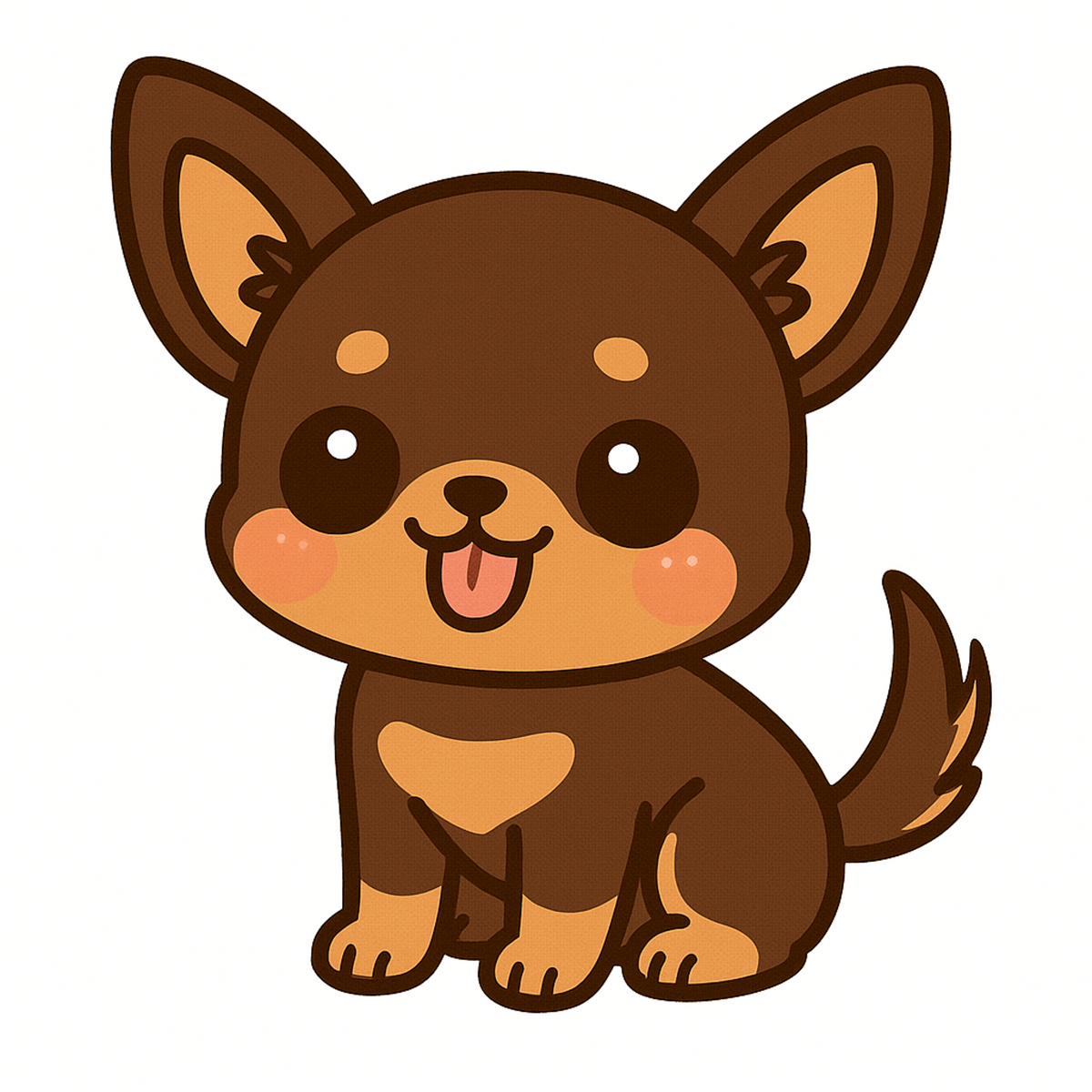 Chihuahua Dog Magnet β Kawaii Die-Cut Style | 3" Waterproof Fridge Magnet | 9 Color Variants