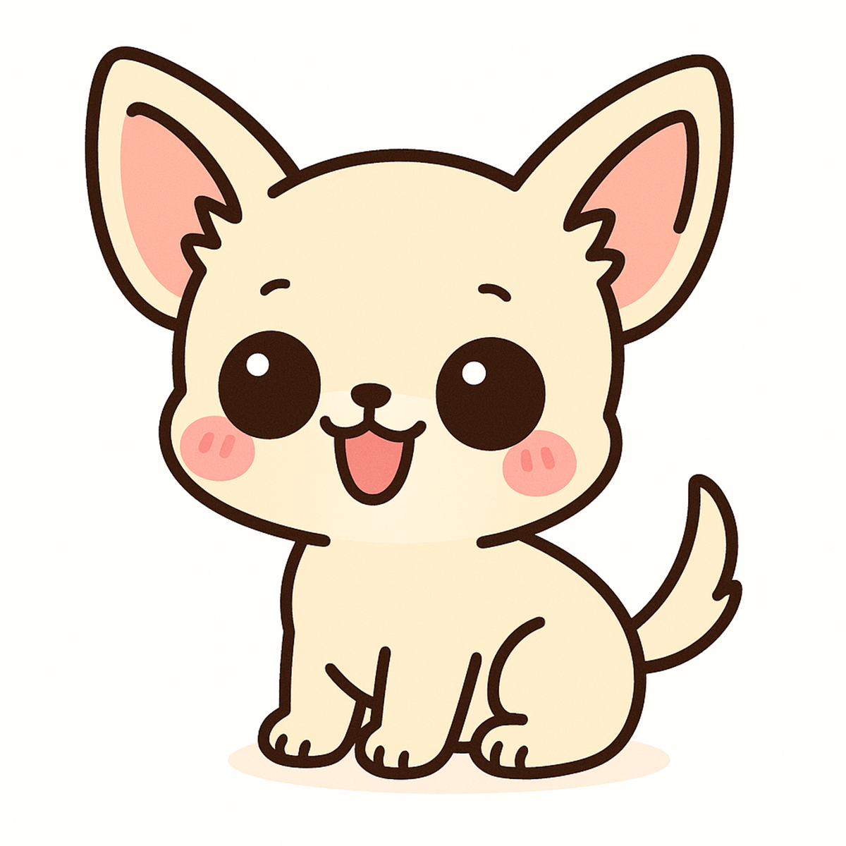 Chihuahua Dog Sticker – Cute Kawaii Style | Vinyl Waterproof Die Cut Sticker (3 Inch)