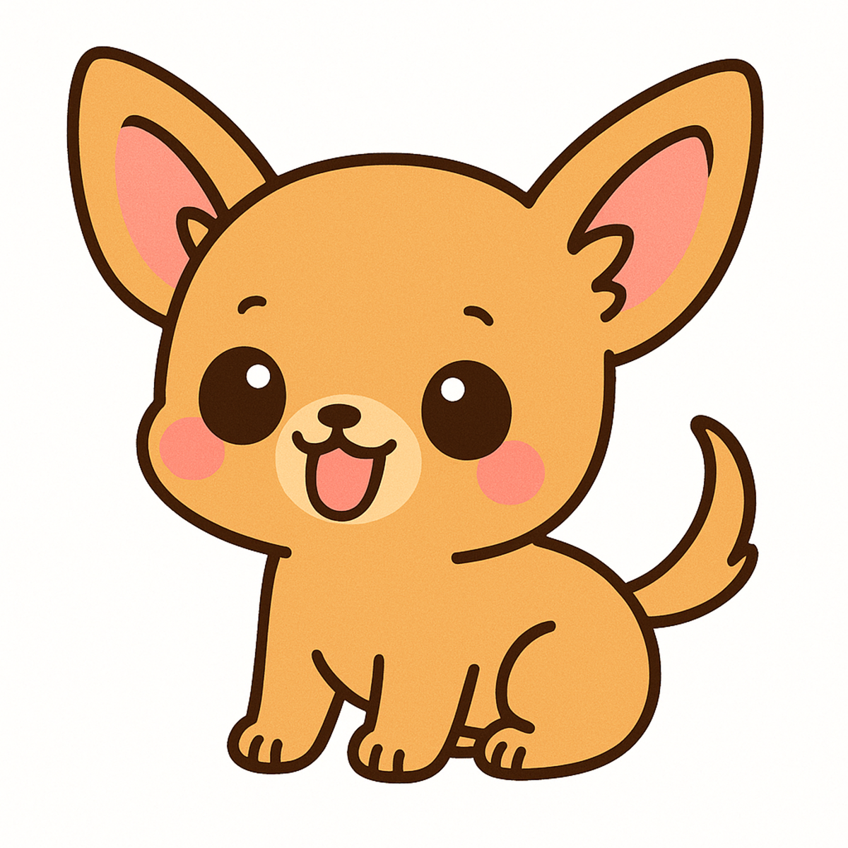 Chihuahua Dog Sticker – Cute Kawaii Style | Vinyl Waterproof Die Cut Sticker (3 Inch)