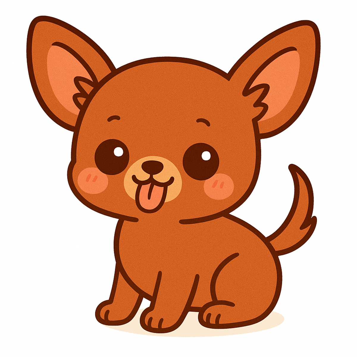 Chihuahua Dog Sticker – Cute Kawaii Style | Vinyl Waterproof Die Cut Sticker (3 Inch)