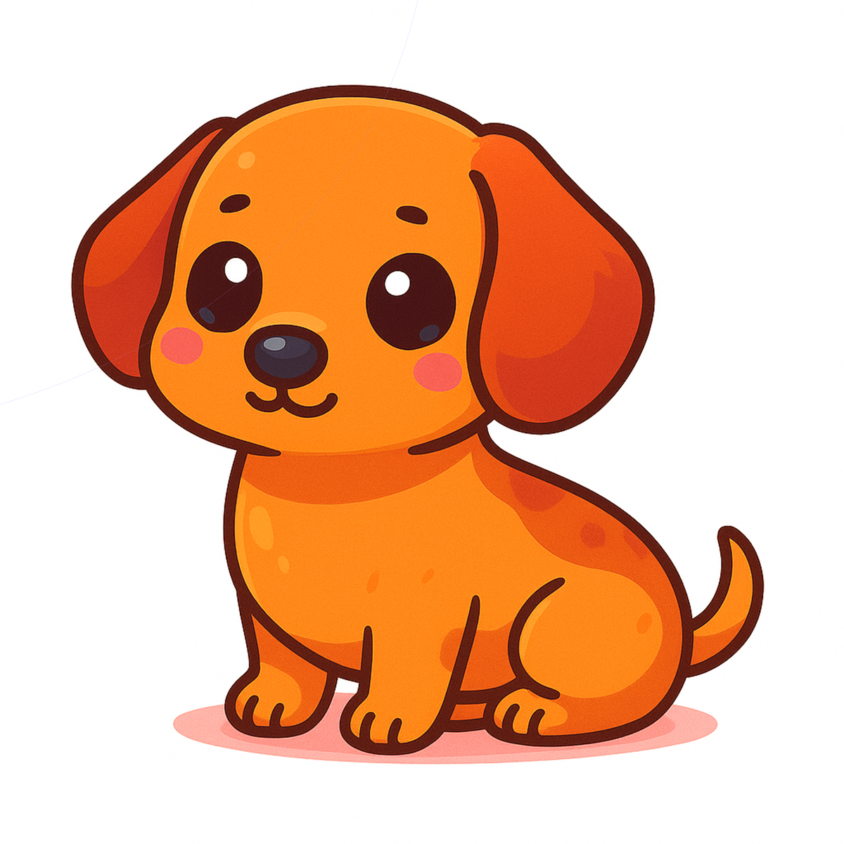 Dachshund Dog Sticker – Cute Kawaii Style | Vinyl Waterproof Die Cut Sticker (3 Inch)