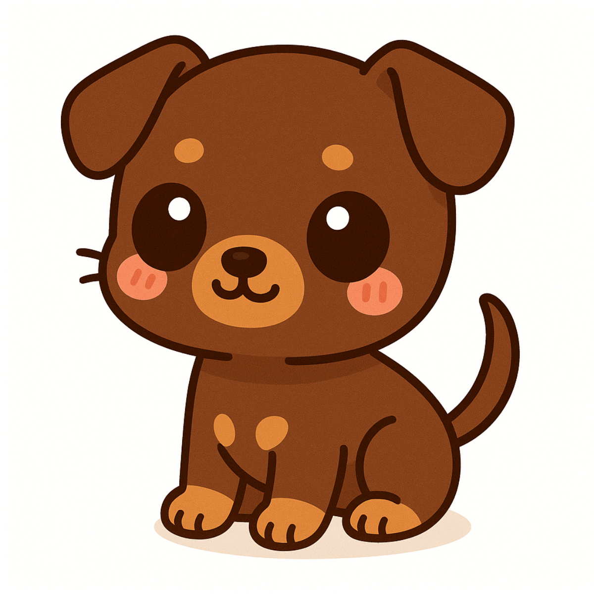 Doberman Pinscher Kawaii Vinyl Sticker | Cute Dog Lover Gift | 3” Water-Resistant Vinyl | 4 Color Variants - Designs by Mysh