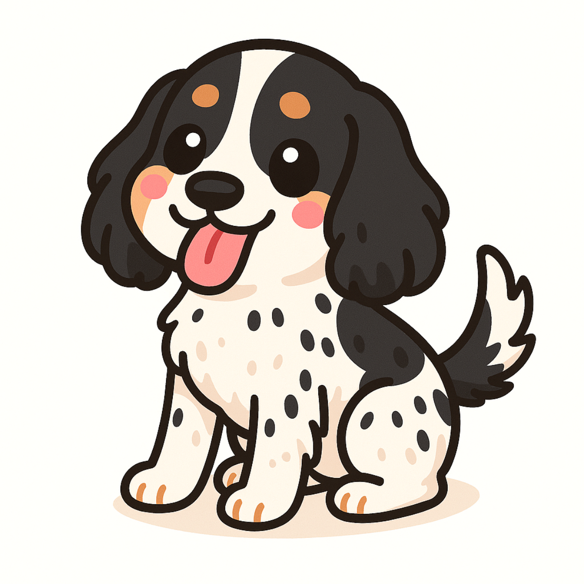 Cute English Cocker Spaniel Dog Magnet – 3" Die Cut | Laminated Cartoon Puppy Fridge Magnet