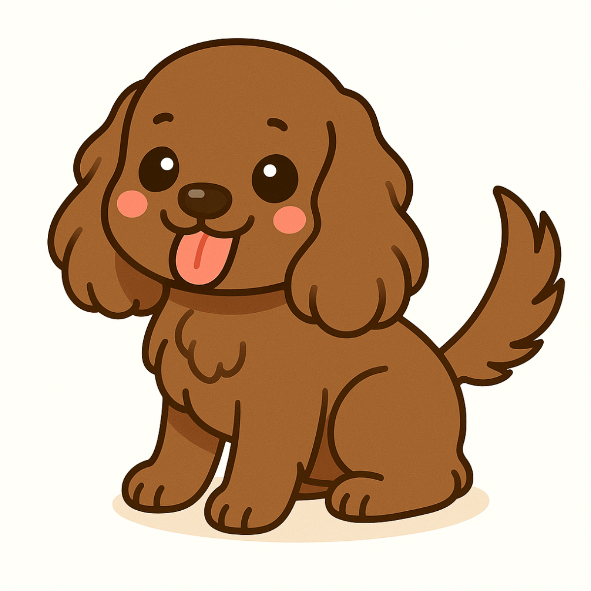 Cute English Cocker Spaniel Dog Magnet – 3" Die Cut | Laminated Cartoon Puppy Fridge Magnet