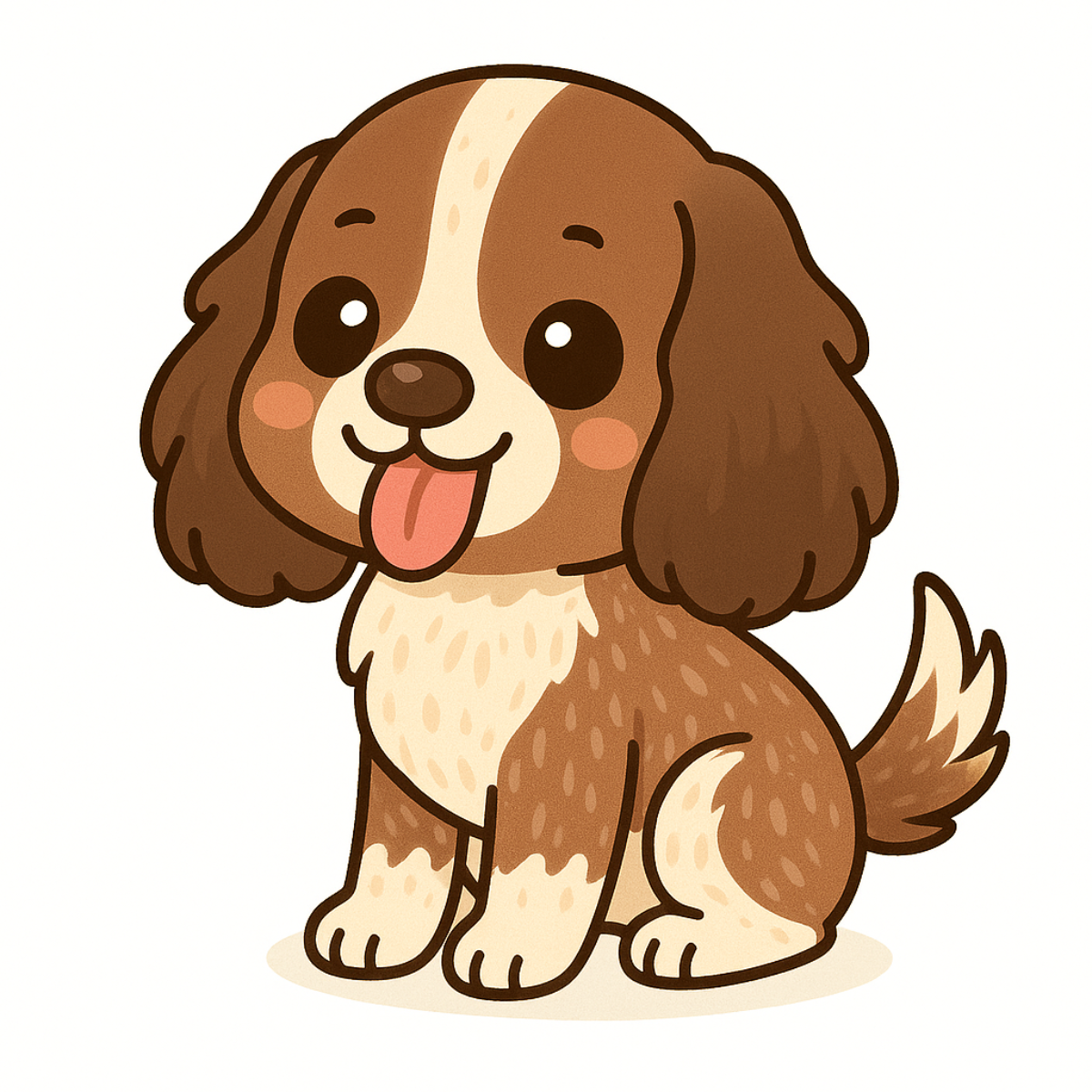Cute English Cocker Spaniel Dog Magnet – 3" Die Cut | Laminated Cartoon Puppy Fridge Magnet