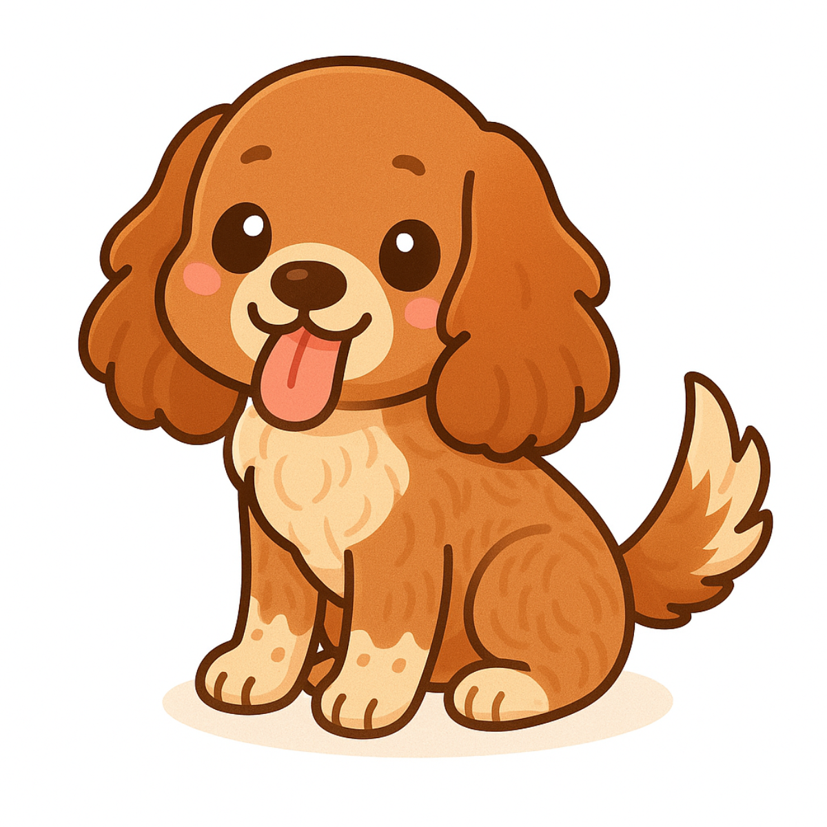 Cute English Cocker Spaniel Dog Magnet – 3" Die Cut | Laminated Cartoon Puppy Fridge Magnet