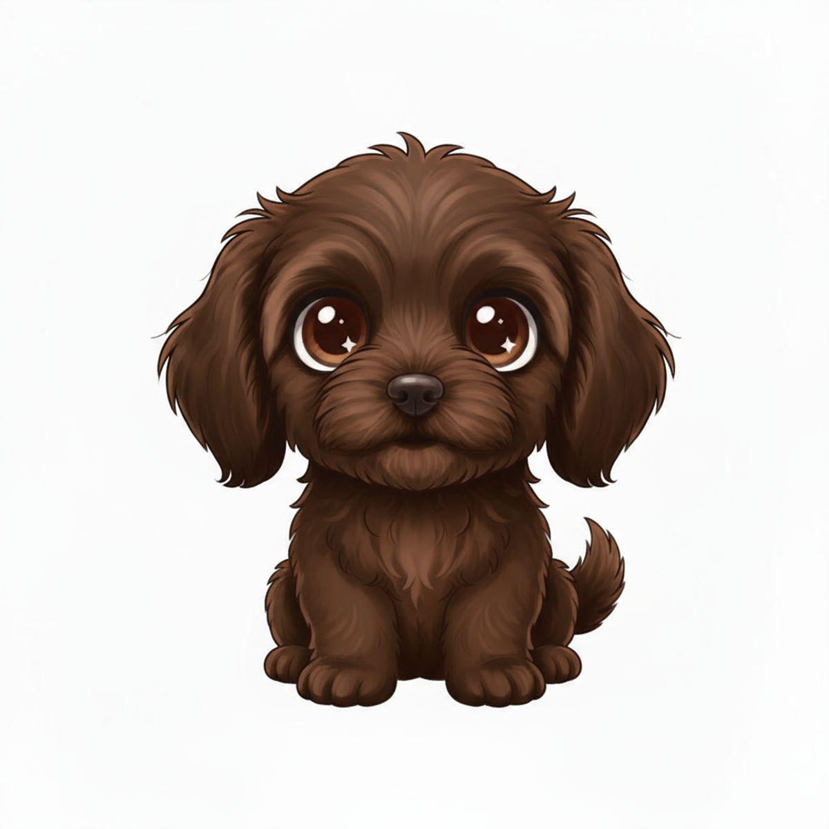 Golden Doodle Kawaii Vinyl Sticker – 3" Matte | Waterproof Dog Sticker