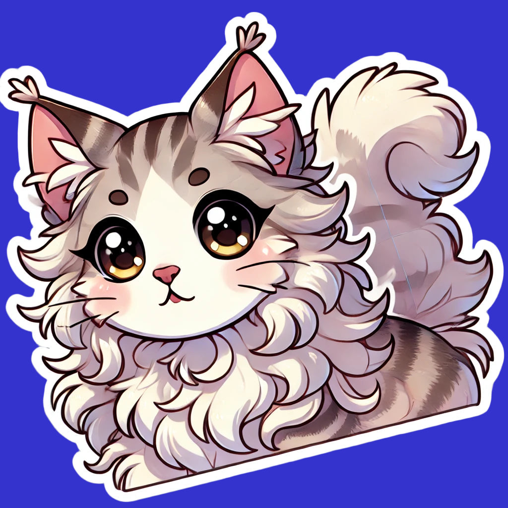 Maine Coon Cat Magnet – Cute Die-Cut Kawaii Fridge Magnet