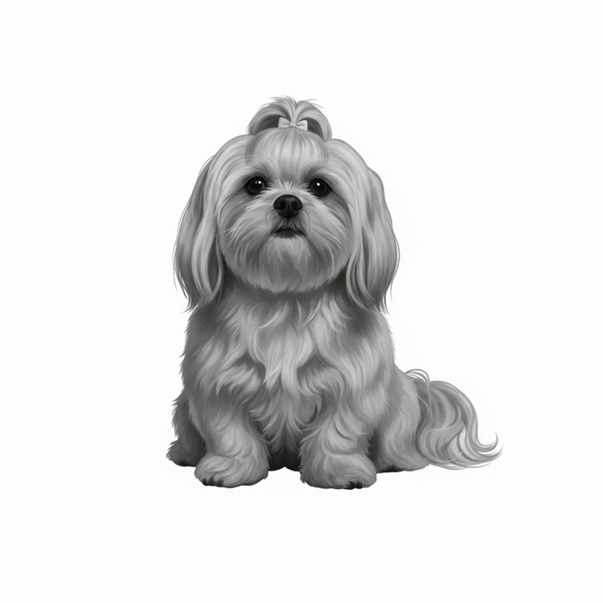 Shih Tzu Watercolor Style - Vinyl Stickers