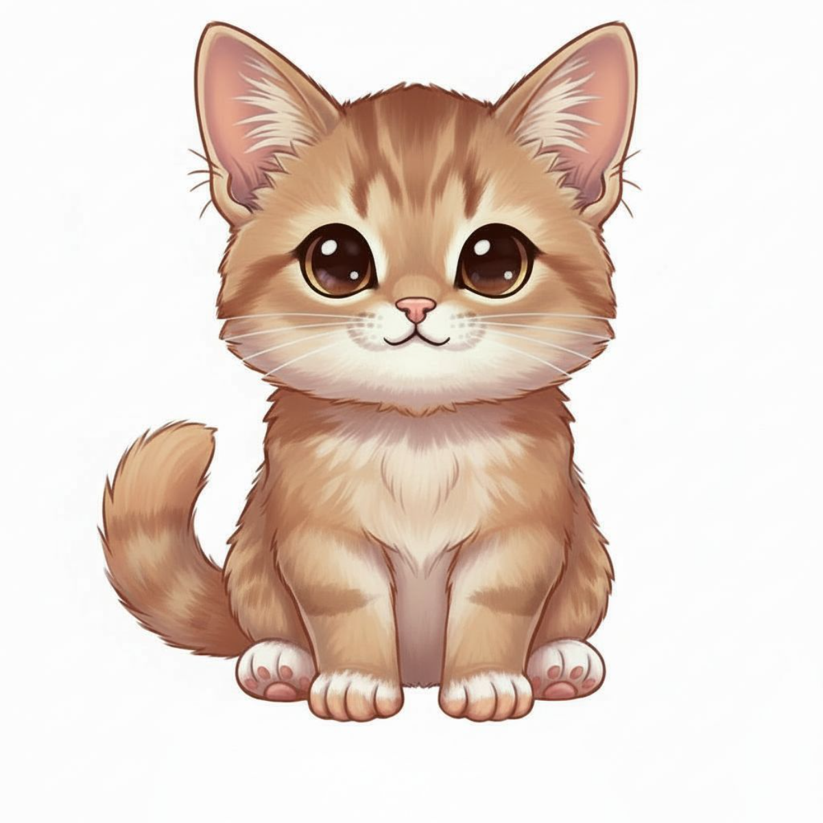 Somali Cat Kawaii Vinyl Sticker – Blue, Cinnamon, Fawn & Ruddy | Cute Cat Lover Gift | Water-Resistant Vinyl - Designs by Mysh