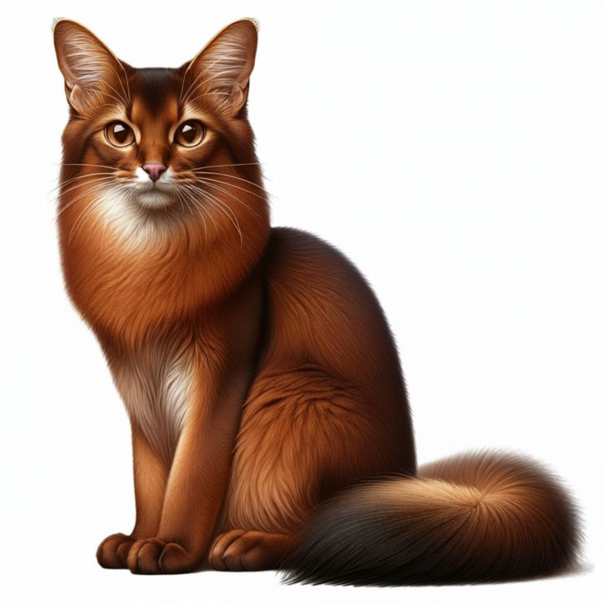 Somali Cat Sticker, Longhaired Cat Decal, Water-resistant Vinyl Sticker, Cat Breed Art, Gift for Cat Lovers, Pet Laptop Sticker