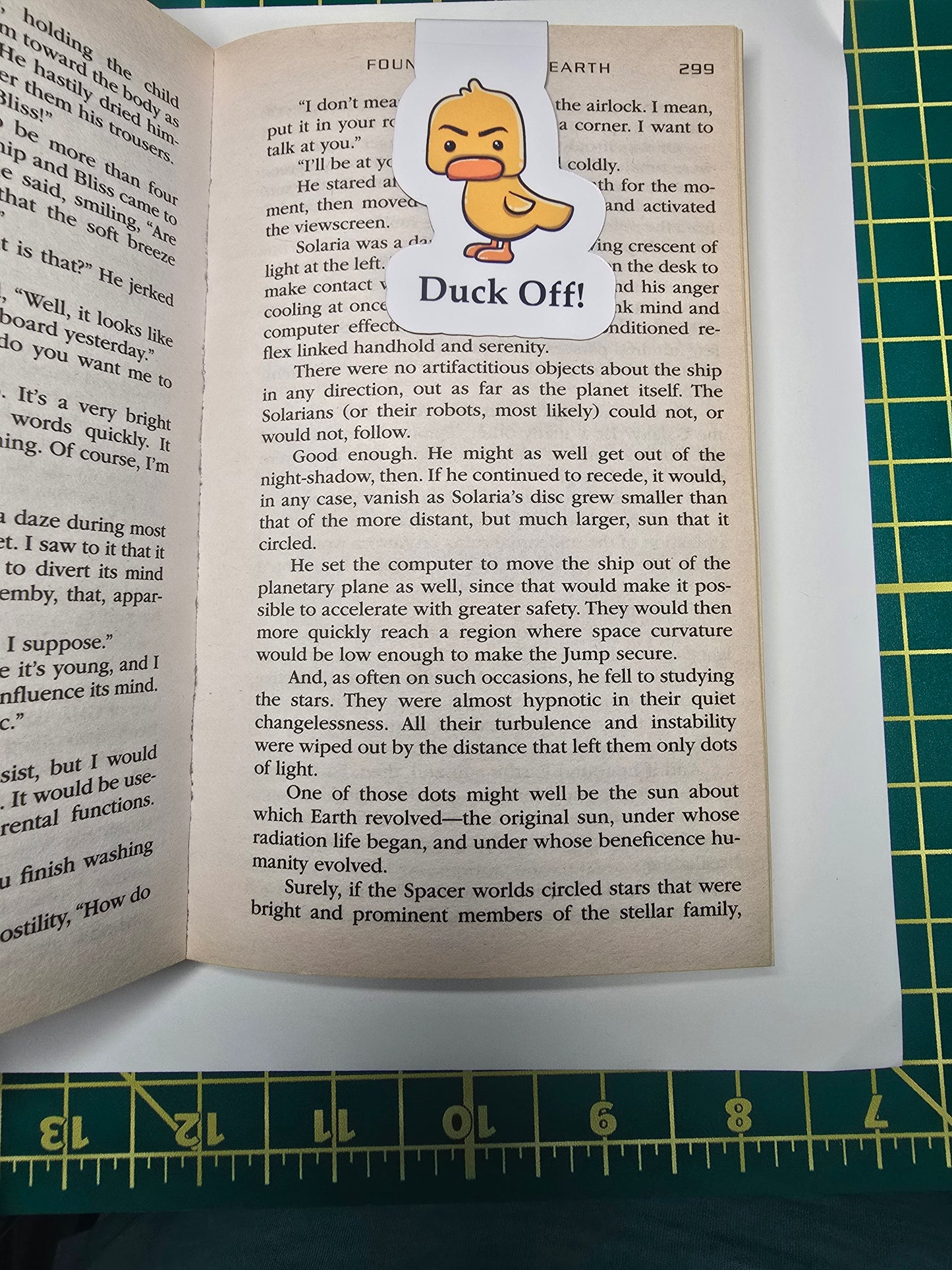 Funny Duck Magnetic Bookmark, Sarcastic Gift for Readers, Cute Angry Duck Stationery, Book Lover Gift Idea, Bookish Humor Bookmark