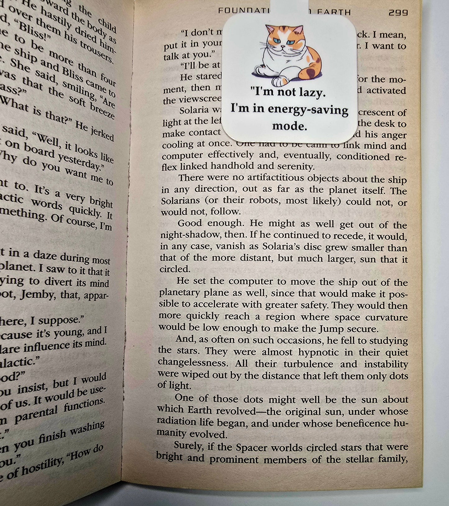 Funny Cat Bookmark, Lazy Cat Energy Mode, Bookish Gift for Readers, Grumpy Kitty Design