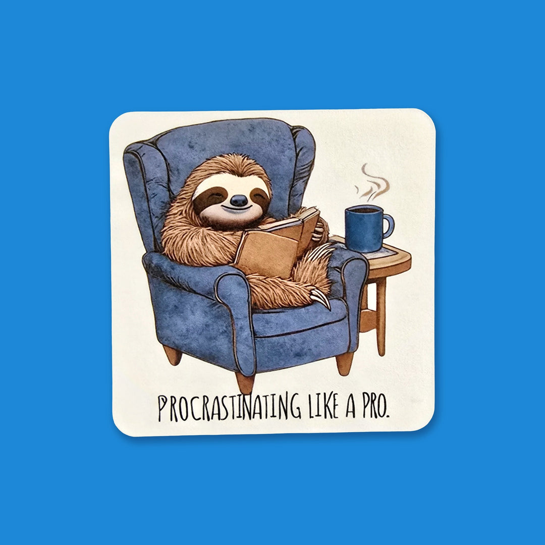 Procrastinating Like a Pro Sloth flexible fridge magnet – Designs by Mysh
