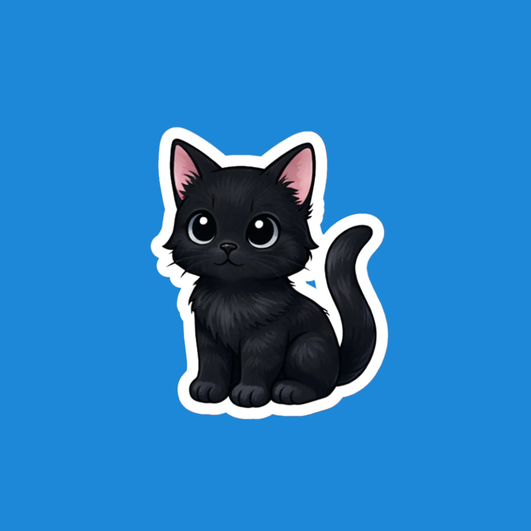 Black Cat kawaii flexible fridge magnet – Designs by Mysh