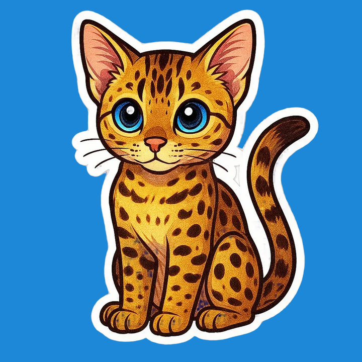 Savannah Cat Spotted kawaii flexible fridge magnet – Designs by Mysh
