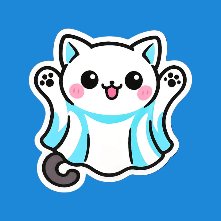 Ghost Costume Cat kawaii flexible fridge magnet – Designs by Mysh