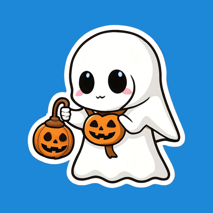 Trick or Treat Ghost kawaii flexible fridge magnet – Designs by Mysh