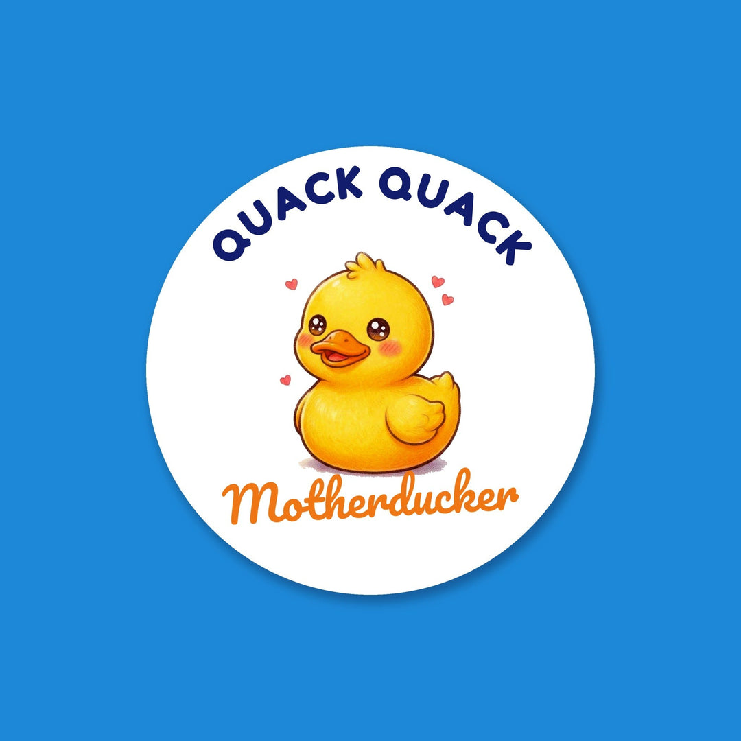 Quack Quack MotherDucker Rubber Duck flexible fridge magnet – Designs by Mysh