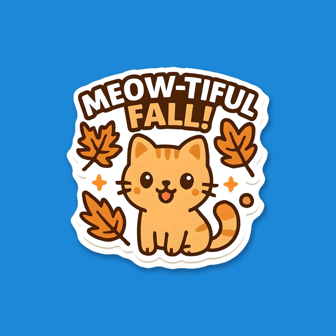 Meow-tiful Fall Autumn Cat flexible fridge magnet – Designs by Mysh