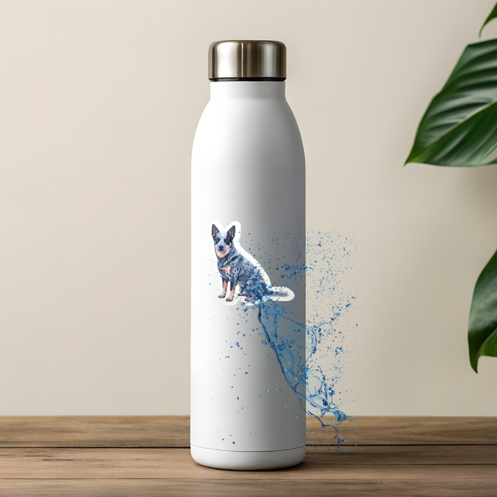 Australian Cattle Dog Watercolor style - Vinyl Stickers - Designs by Mysh