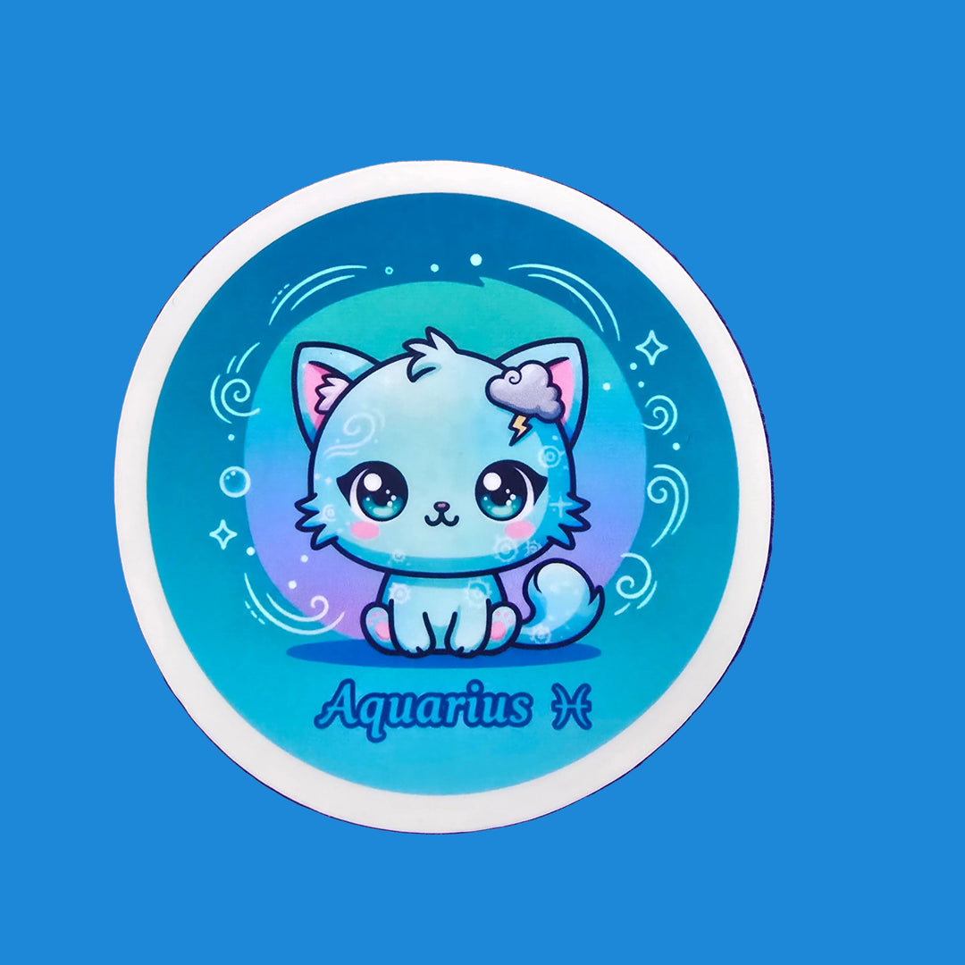 Zodiac Cat Vinyl Stickers – Cute Astrology Cats - Designs by Mysh
