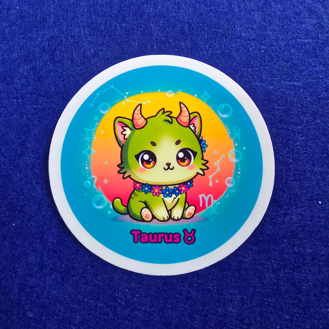 Zodiac Cat Vinyl Stickers – Cute Astrology Cats - Designs by Mysh