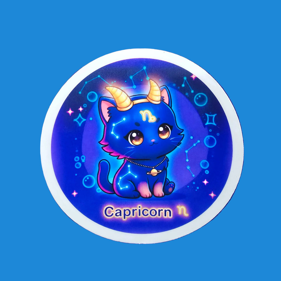 Zodiac Cat Vinyl Stickers – Cute Astrology Cats - Designs by Mysh