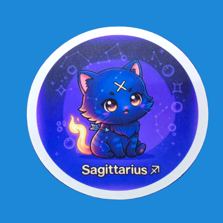 Zodiac Cat Vinyl Stickers – Cute Astrology Cats - Designs by Mysh