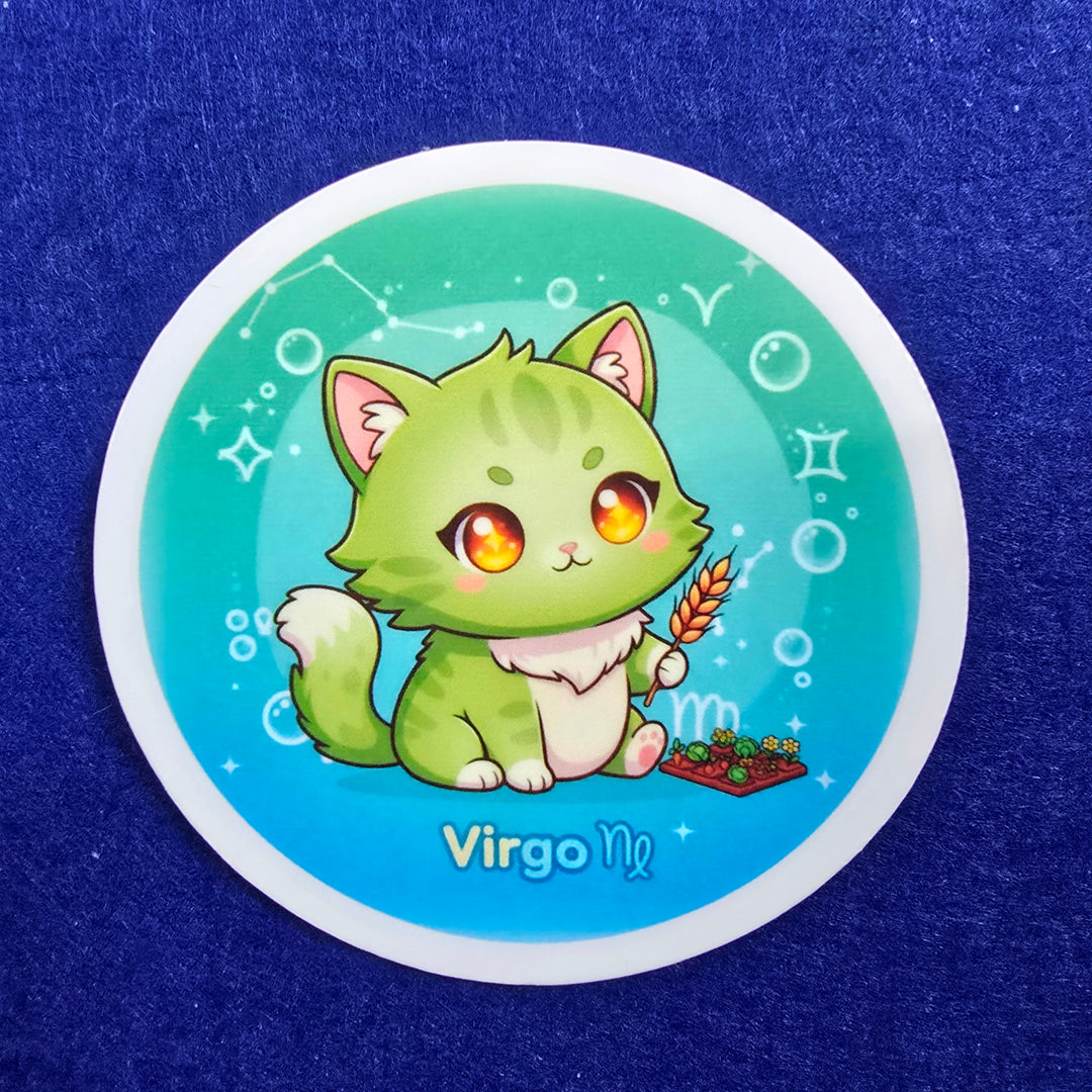 Zodiac Cat Vinyl Stickers – Cute Astrology Cats - Designs by Mysh