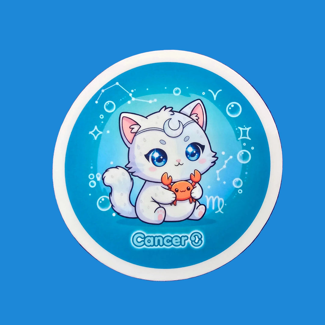 Zodiac Cat Vinyl Stickers – Cute Astrology Cats - Designs by Mysh