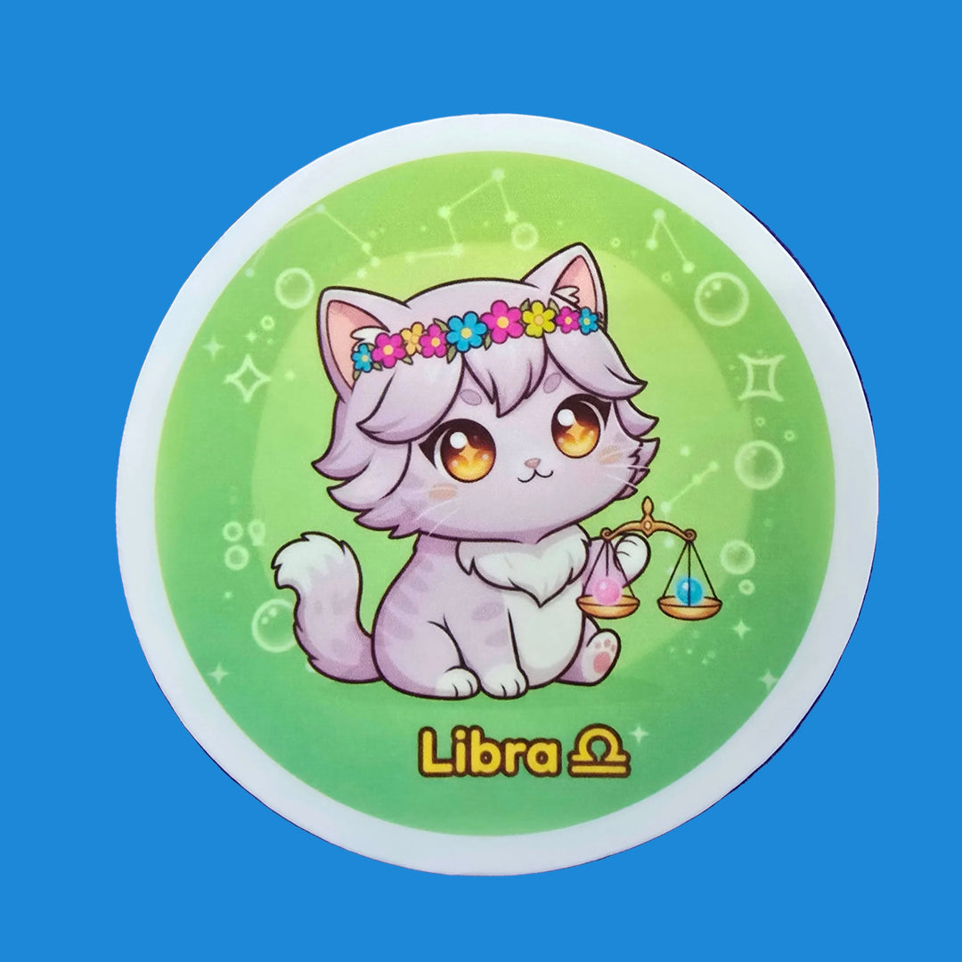 Zodiac Cat Vinyl Stickers – Cute Astrology Cats - Designs by Mysh