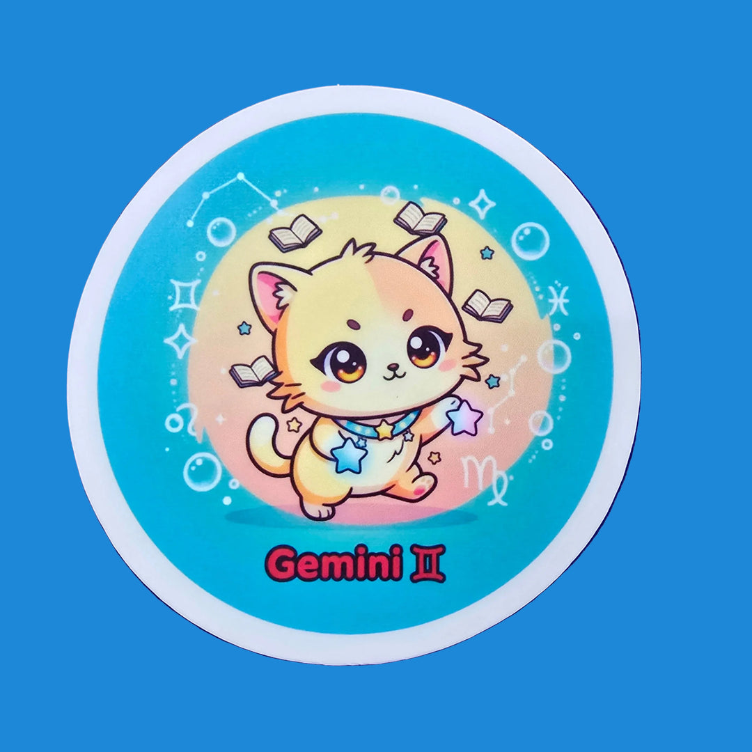 Zodiac Cat Vinyl Stickers – Cute Astrology Cats - Designs by Mysh