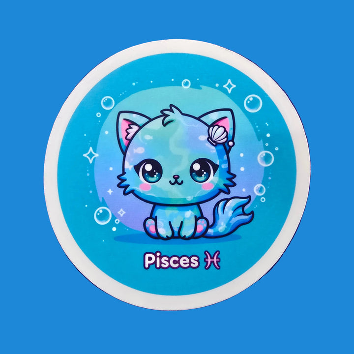 Zodiac Cat Vinyl Stickers – Cute Astrology Cats - Designs by Mysh