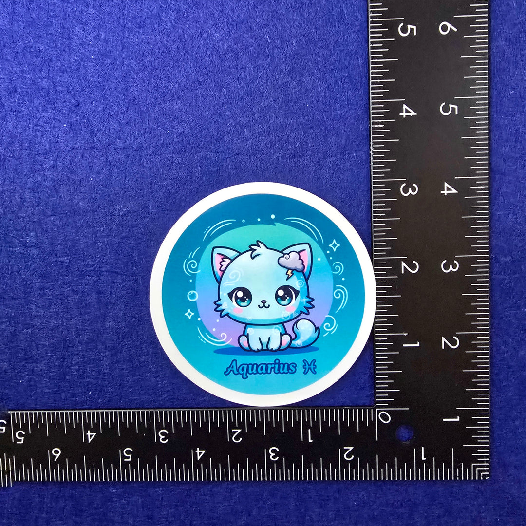 Zodiac Cat Vinyl Stickers – Cute Astrology Cats - Designs by Mysh