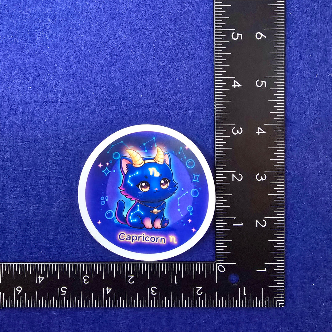 Zodiac Cat Vinyl Stickers – Cute Astrology Cats - Designs by Mysh