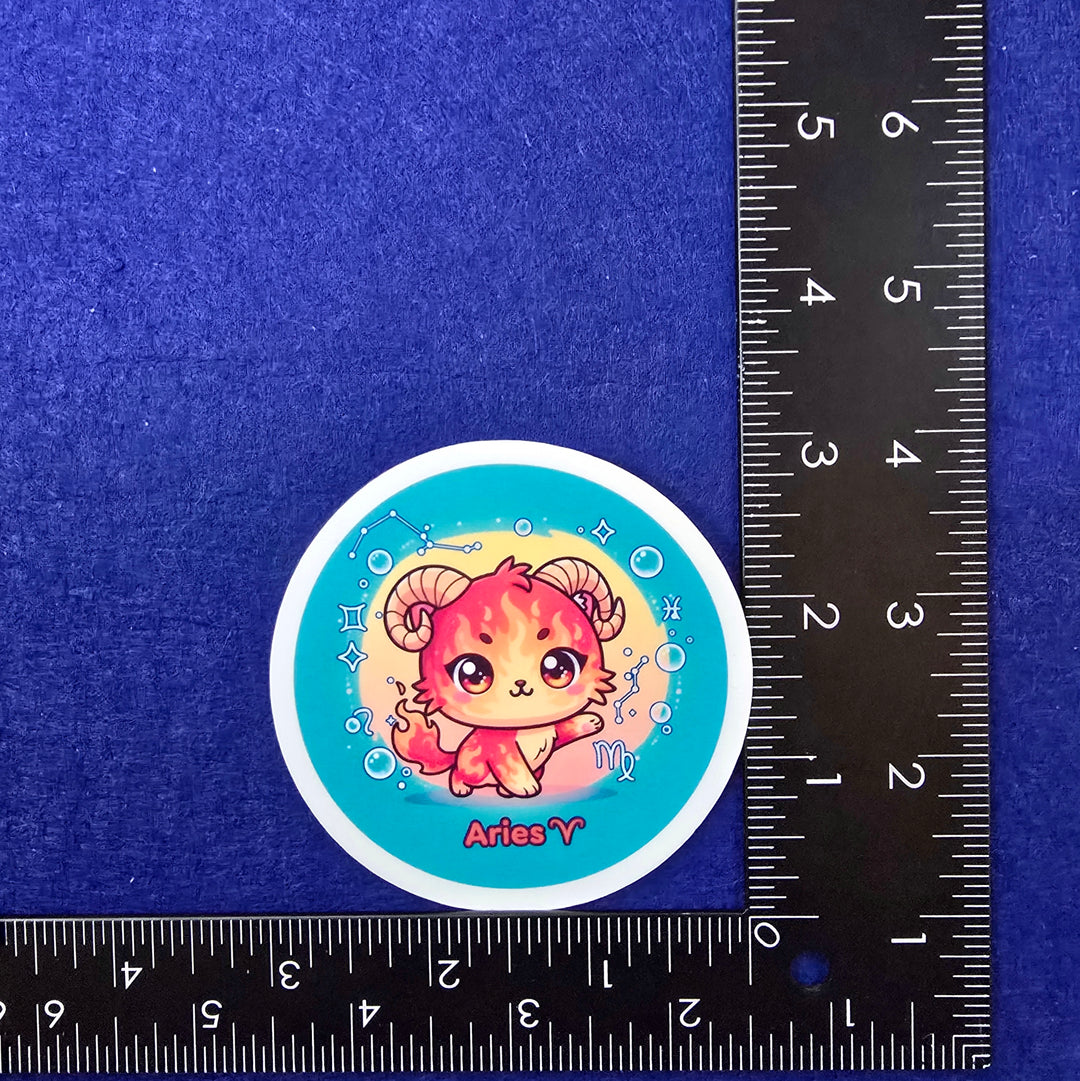Zodiac Cat Vinyl Stickers – Cute Astrology Cats - Designs by Mysh