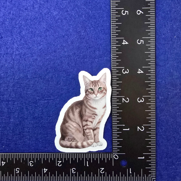 Tabby Cat Watercolor Style Vinyl Stickers - Designs by Mysh