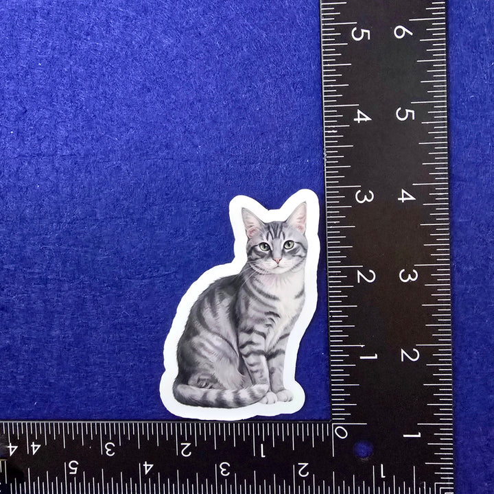 Tabby Cat Watercolor Style Vinyl Stickers - Designs by Mysh