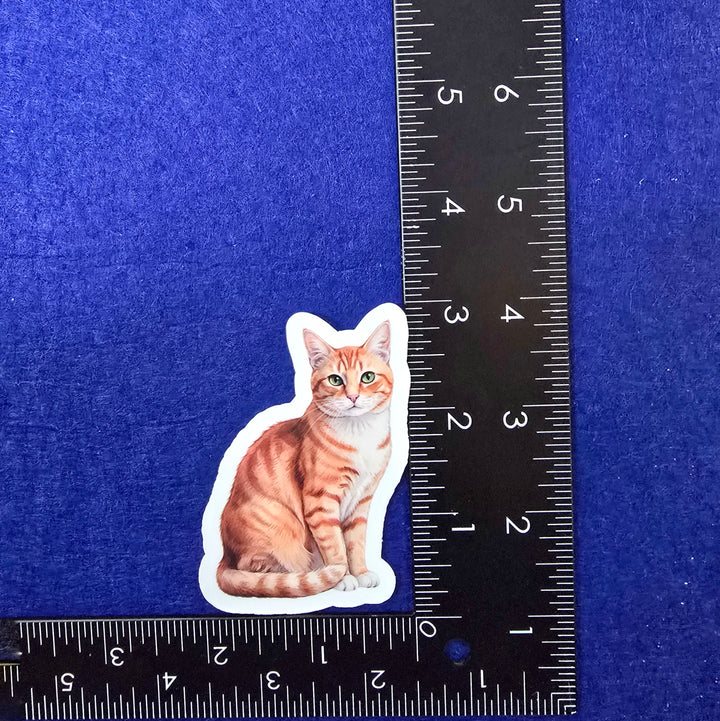 Tabby Cat Watercolor Style Vinyl Stickers - Designs by Mysh