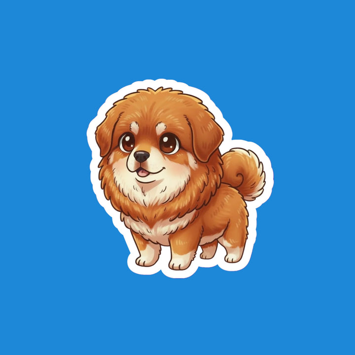 Tibetan Mastiff Red Gold kawaii flexible fridge magnet – Designs by Mysh